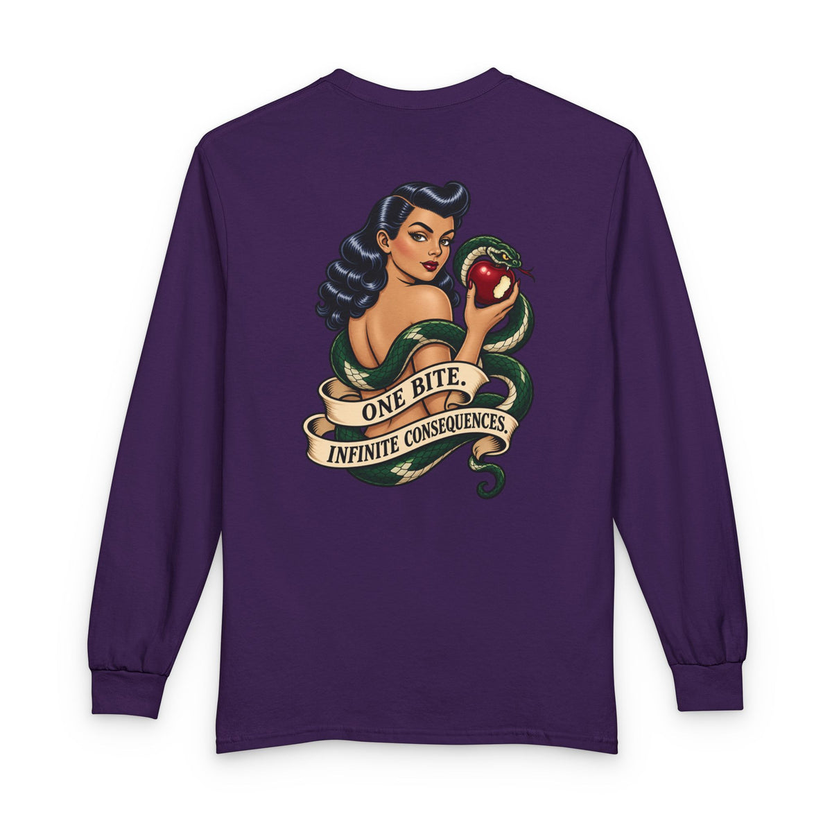 Eve Pin Up, One Bite Infinite Consequences - Long Sleeve T-Shirt