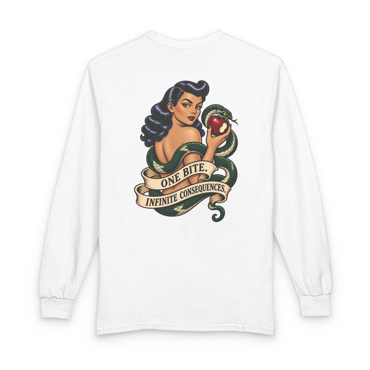 Eve Pin Up, One Bite Infinite Consequences - Long Sleeve T-Shirt