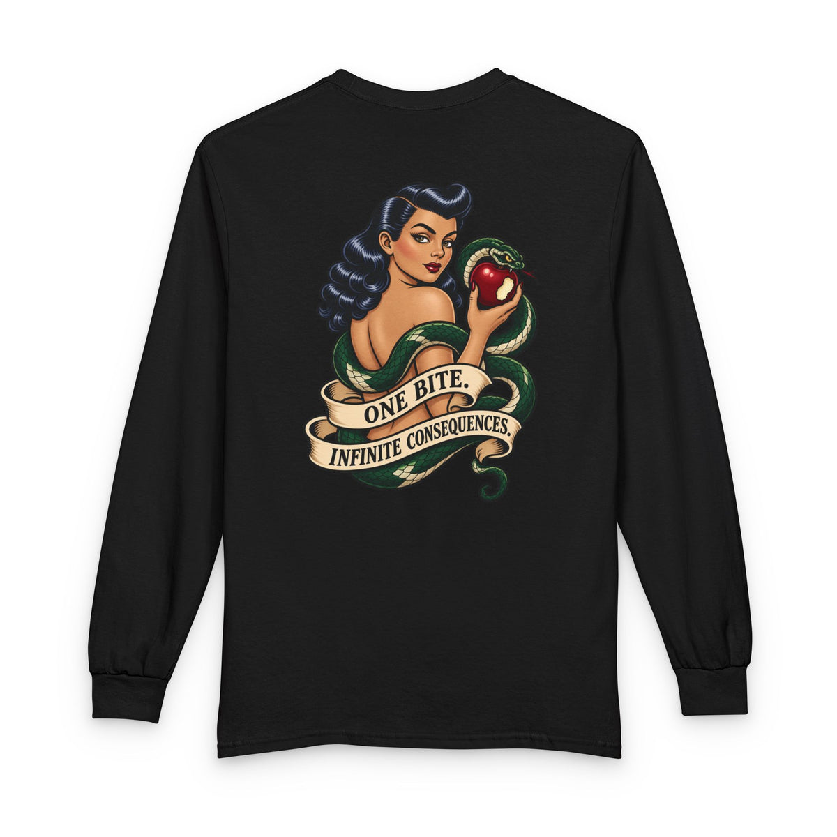 Eve Pin Up, One Bite Infinite Consequences - Long Sleeve T-Shirt