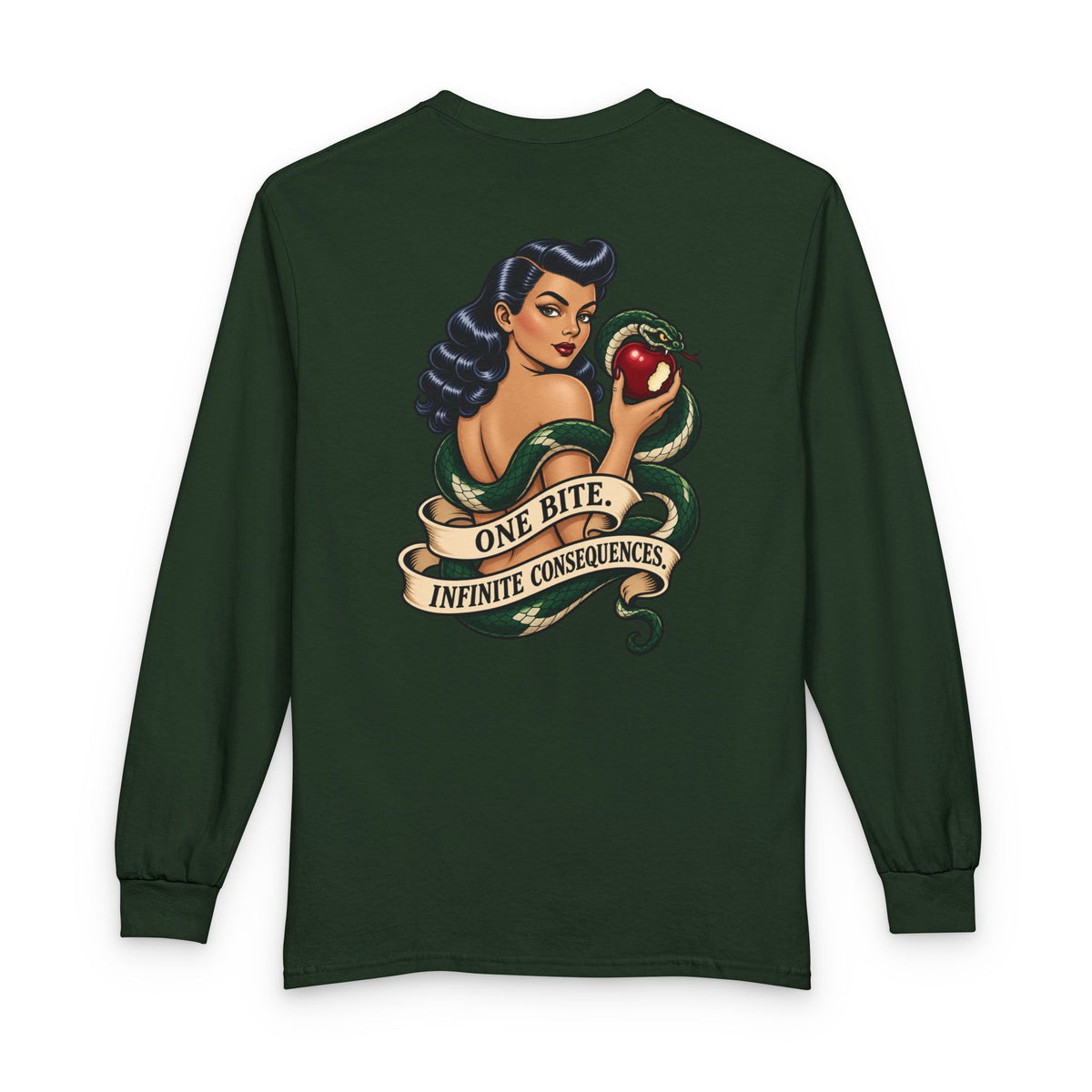 Eve Pin Up, One Bite Infinite Consequences - Long Sleeve T-Shirt