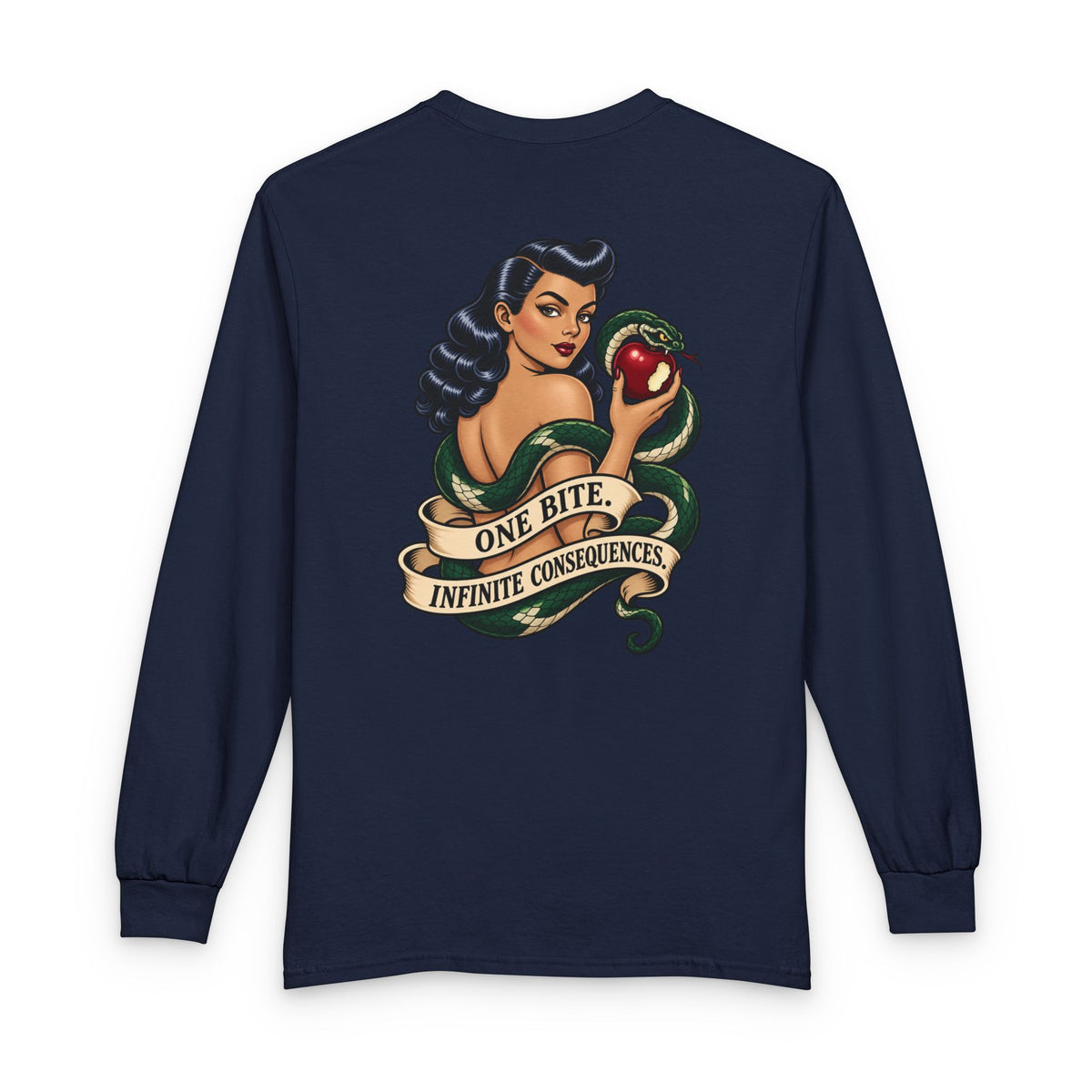 Eve Pin Up, One Bite Infinite Consequences - Long Sleeve T-Shirt