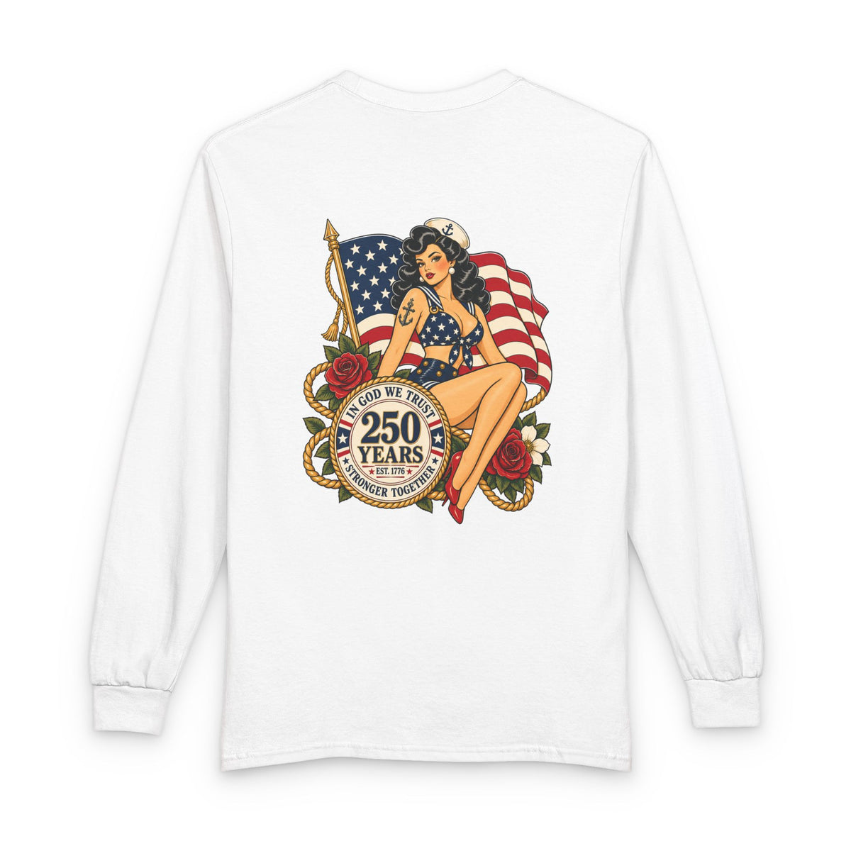 Patriot Pin Up Sailor - Long Sleeve T-Shirt