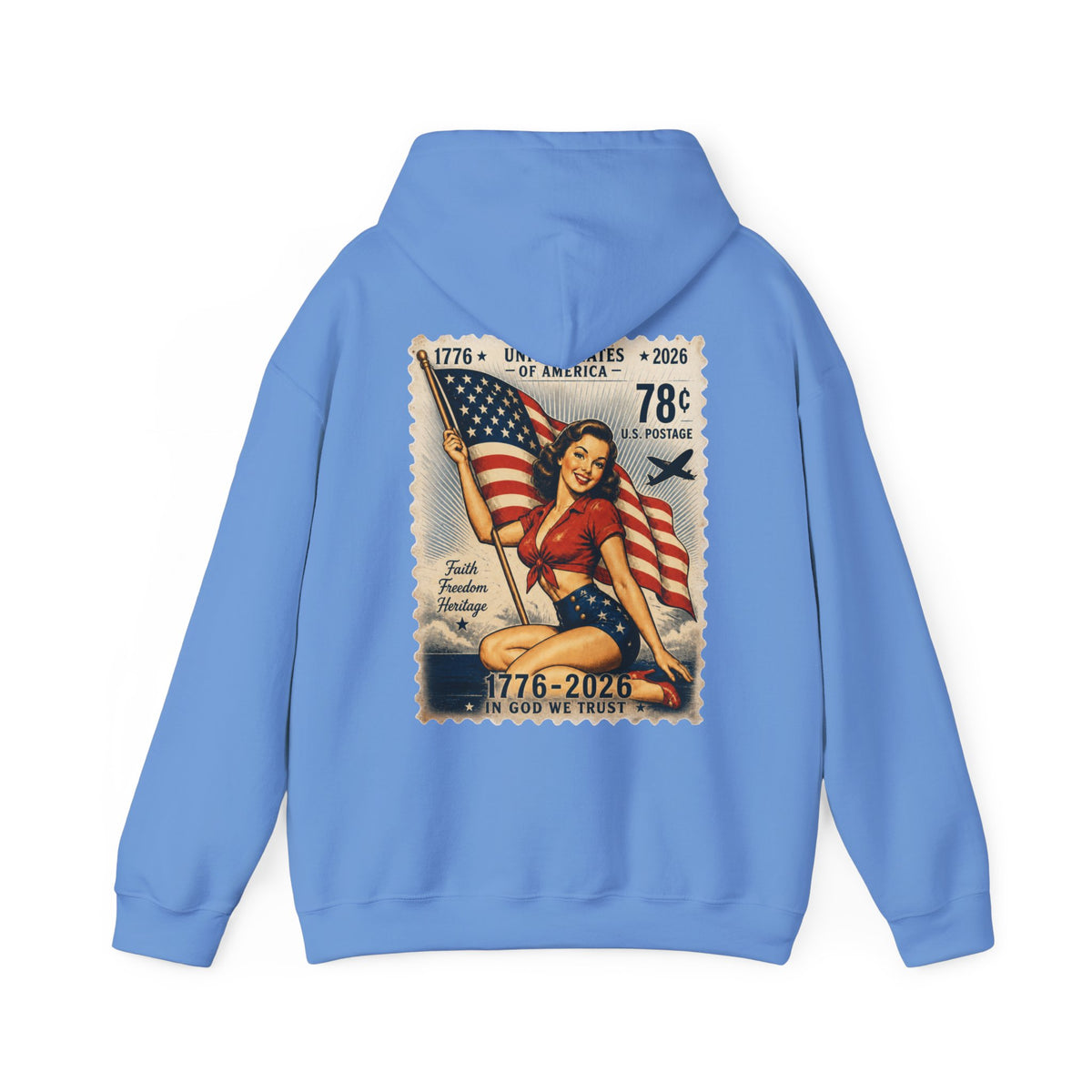 Vintage American Pin Up US Stamp-Hoodie