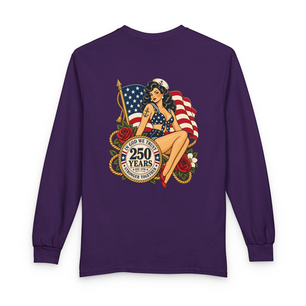 Patriot Pin Up Sailor - Long Sleeve T-Shirt