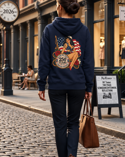 Vintage pin up sailor-patriotic-Hoodie