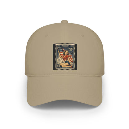 Vintage U.S. Flag Stamp Baseball Cap