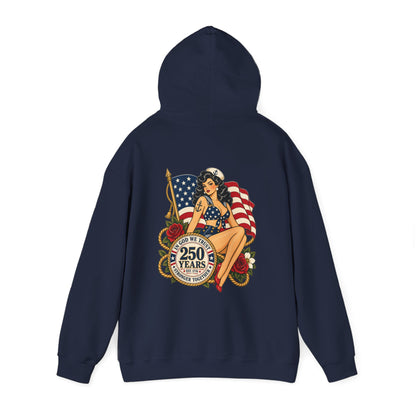 Vintage pin up sailor-patriotic-Hoodie