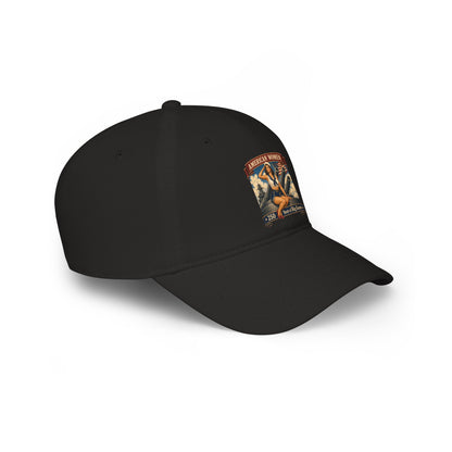 Low Profile Baseball Cap — "American Women" Vintage Pin-Up Patch