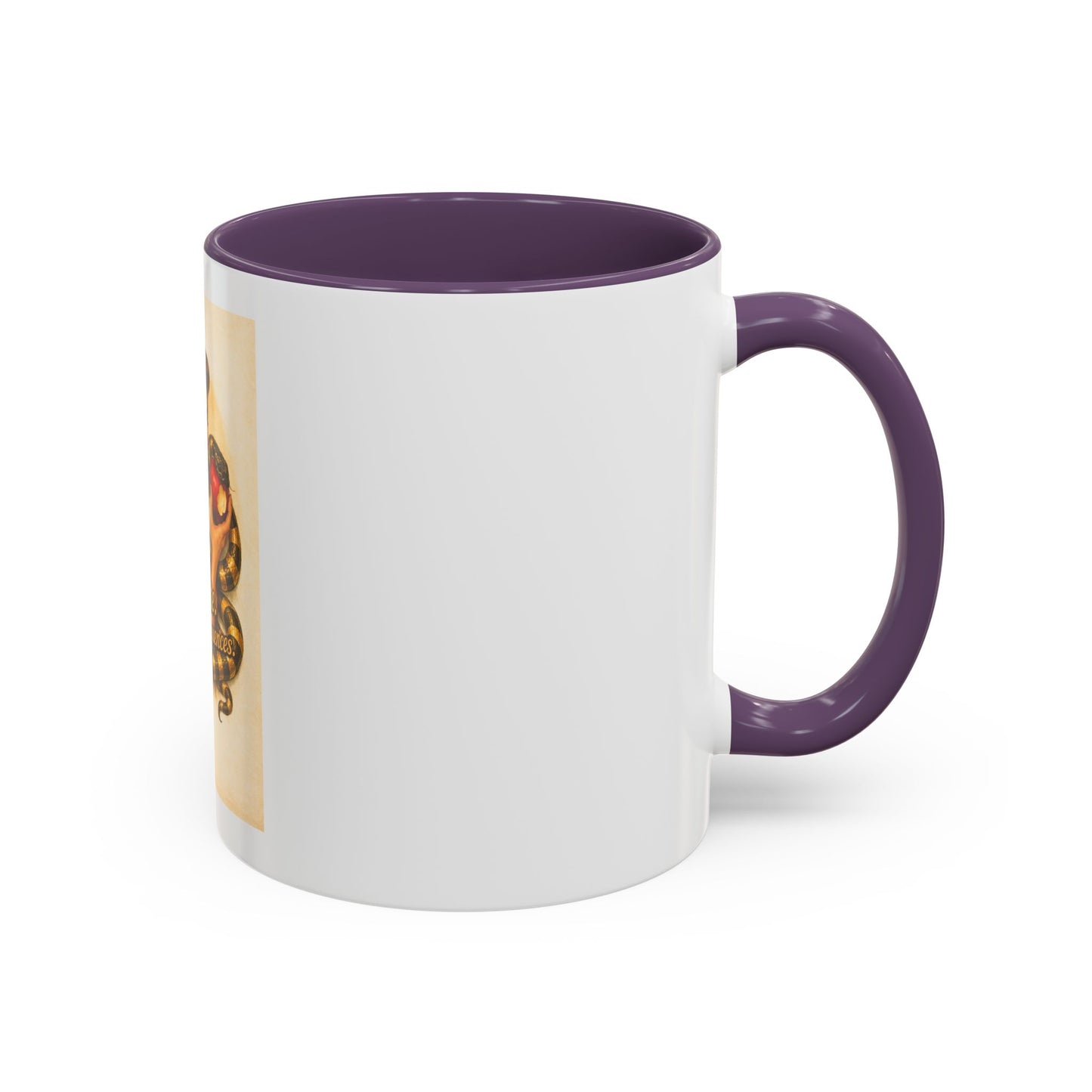 Vintage Pin-Up Coffee Mug – "One Bite Infinite Consequences" Retro Design