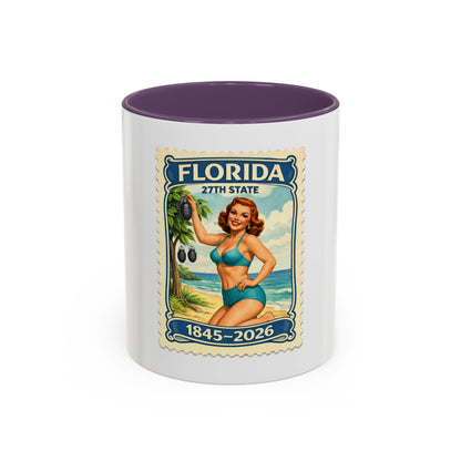 Florida Vintage Pin-Up Coffee Mug — 11/15oz Accent Mug (1845–2026)