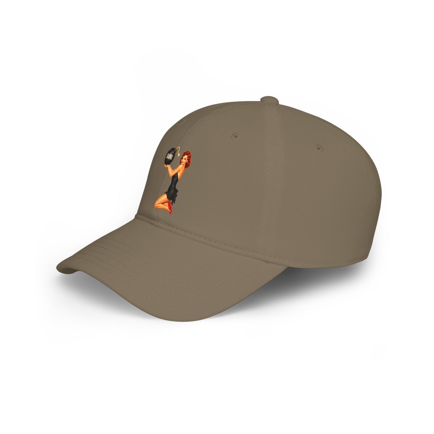 Pinup Girl Vintage Baseball Cap — Retro "Babe" Embroidered Low Profile Hat
