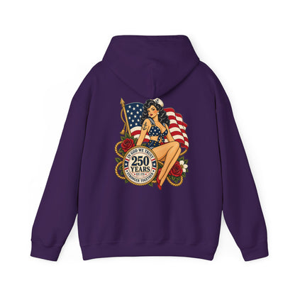 Vintage pin up sailor-patriotic-Hoodie