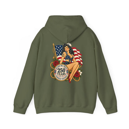 Vintage pin up sailor-patriotic-Hoodie