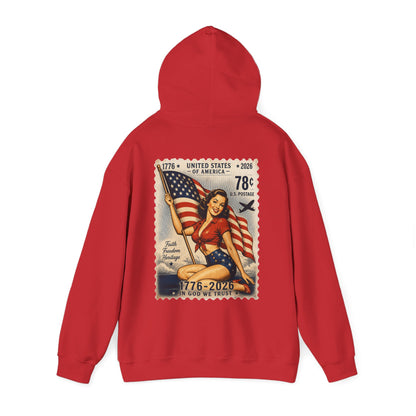 Vintage American Pin Up US Stamp-Hoodie