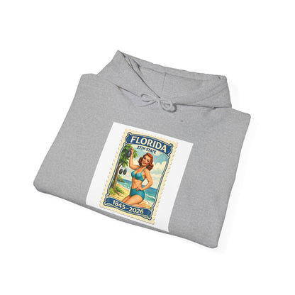 Florida Vintage Pinup Hoodie — Retro Beach Travel Poster Sweatshirt