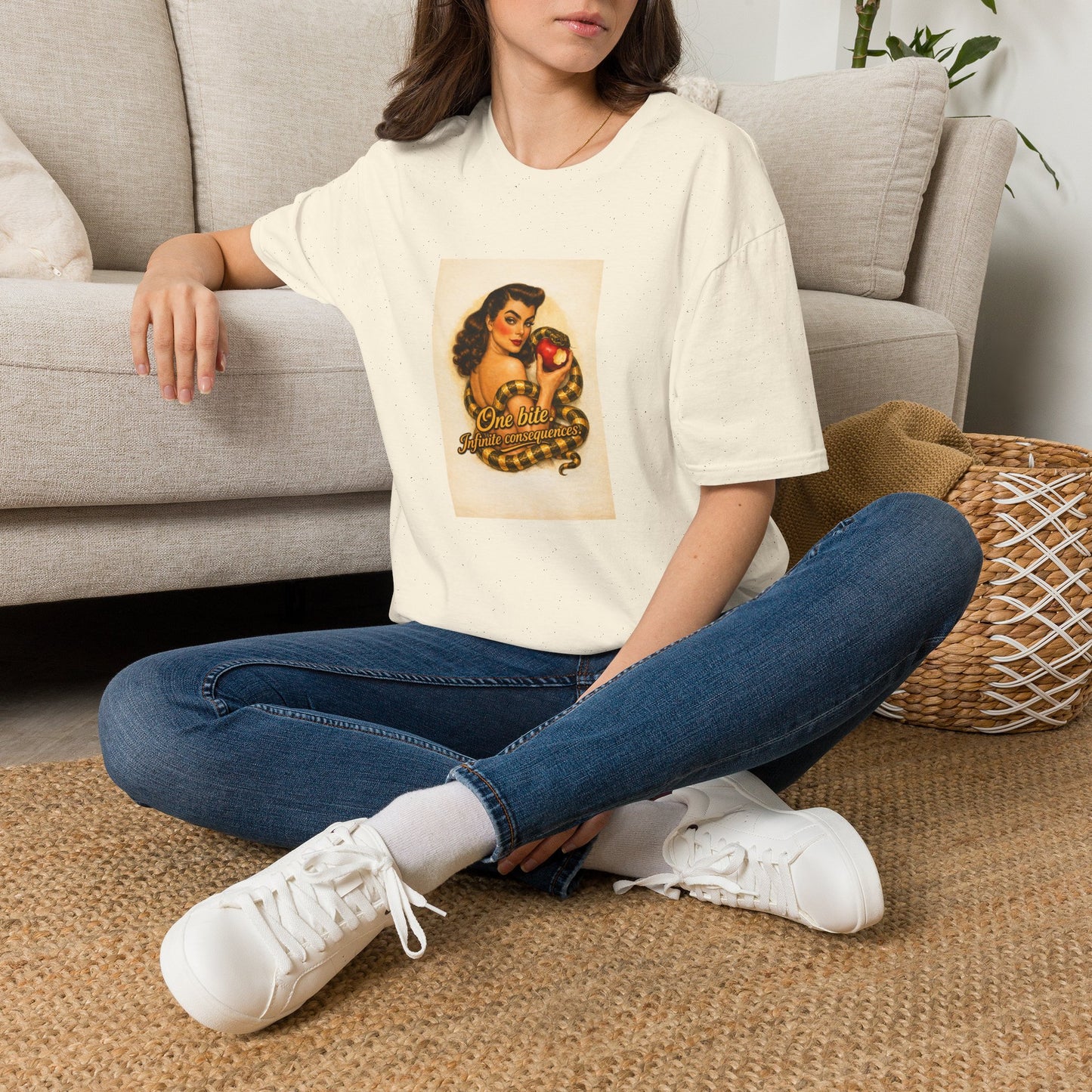 Pin-Up Poison Apple T-Shirt — "One Bite" Retro Graphic Tee