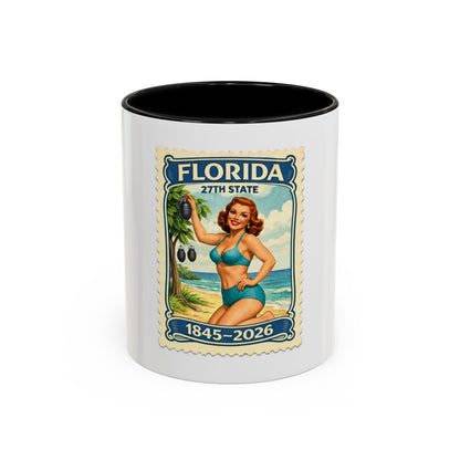 Florida Vintage Pin-Up Coffee Mug — 11/15oz Accent Mug (1845–2026)