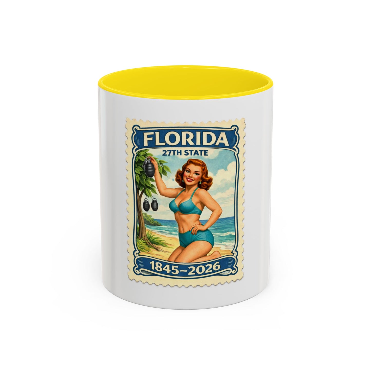 Florida Vintage Pin-Up Coffee Mug — 11/15oz Accent Mug (1845–2026)