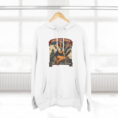 Vintage 'American Women: Years of Big Game' Hoodie — Retro Pinup Graphic Sweatshirt