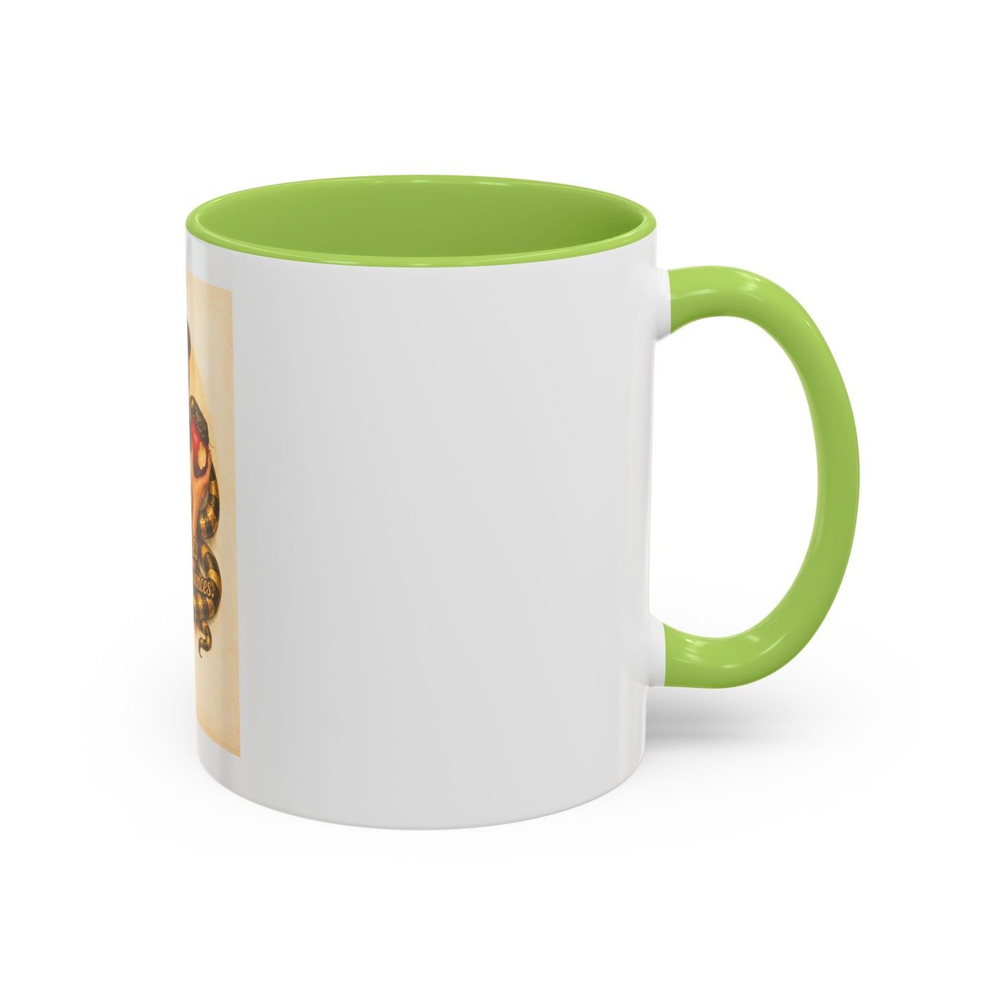 Vintage Pin-Up Coffee Mug – "One Bite Infinite Consequences" Retro Design