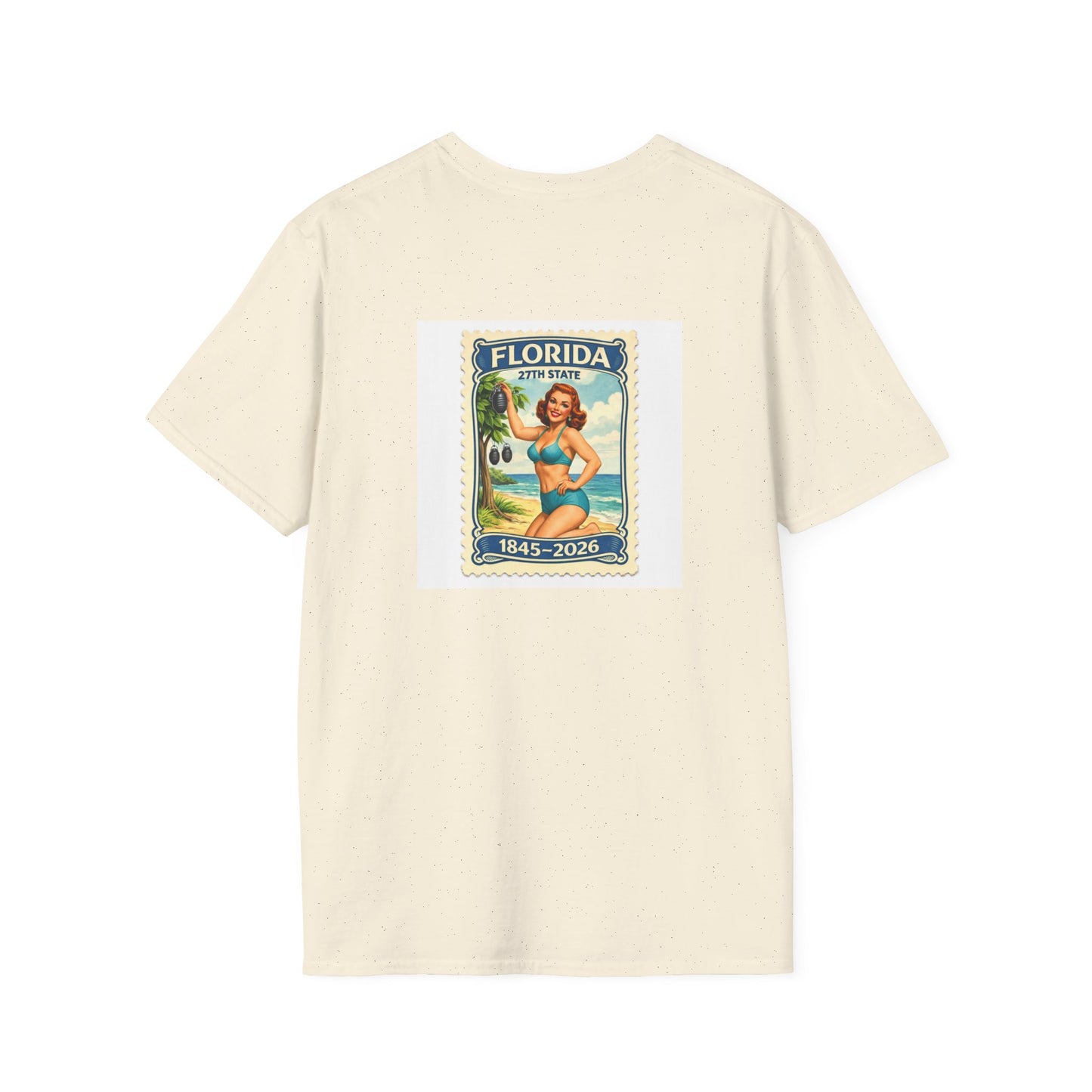 Florida Vintage Pinup T-Shirt — "Florida 27th State" Retro Beach Tee