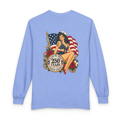 Patriot Pin Up Sailor - Long Sleeve T-Shirt