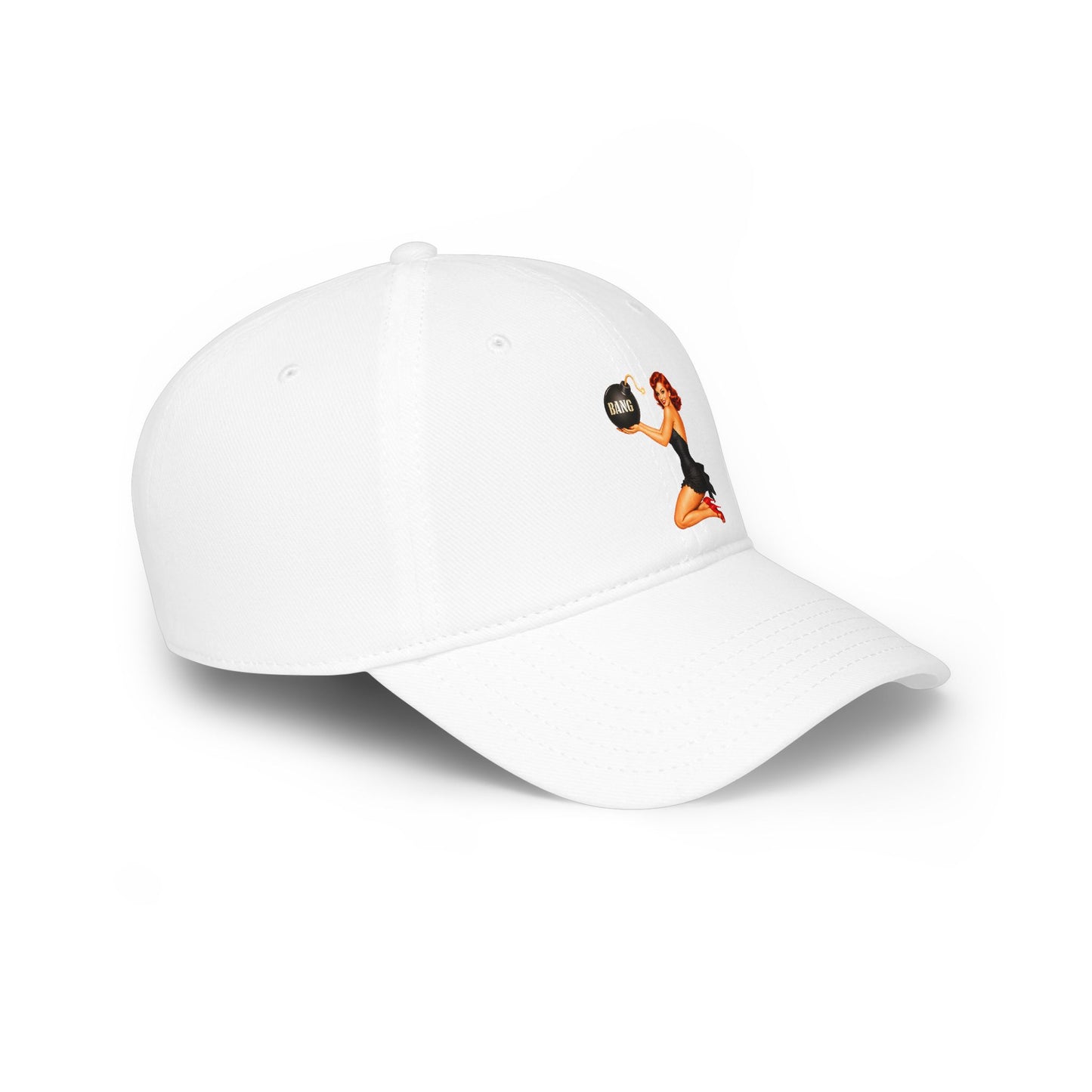 Pinup Girl Vintage Baseball Cap — Retro "Babe" Embroidered Low Profile Hat