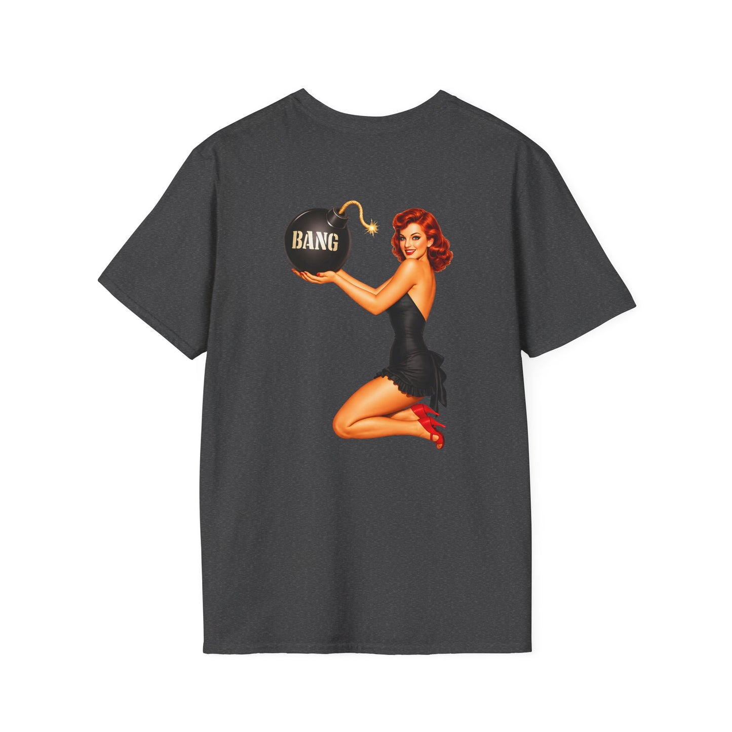 Bomb Graphic T‑Shirt — Minimal 'BANG' Pocket Design