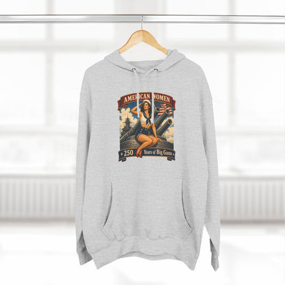 Vintage 'American Women: Years of Big Game' Hoodie — Retro Pinup Graphic Sweatshirt