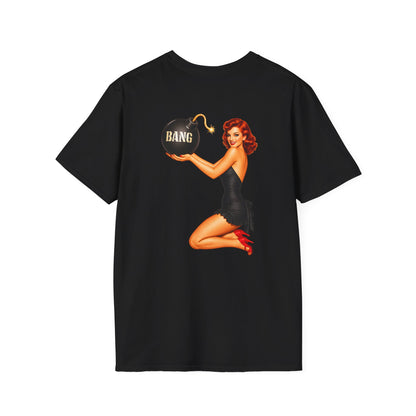 Bomb Graphic T‑Shirt — Minimal 'BANG' Pocket Design