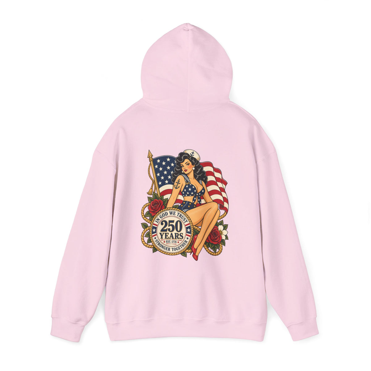 Vintage pin up sailor-patriotic-Hoodie