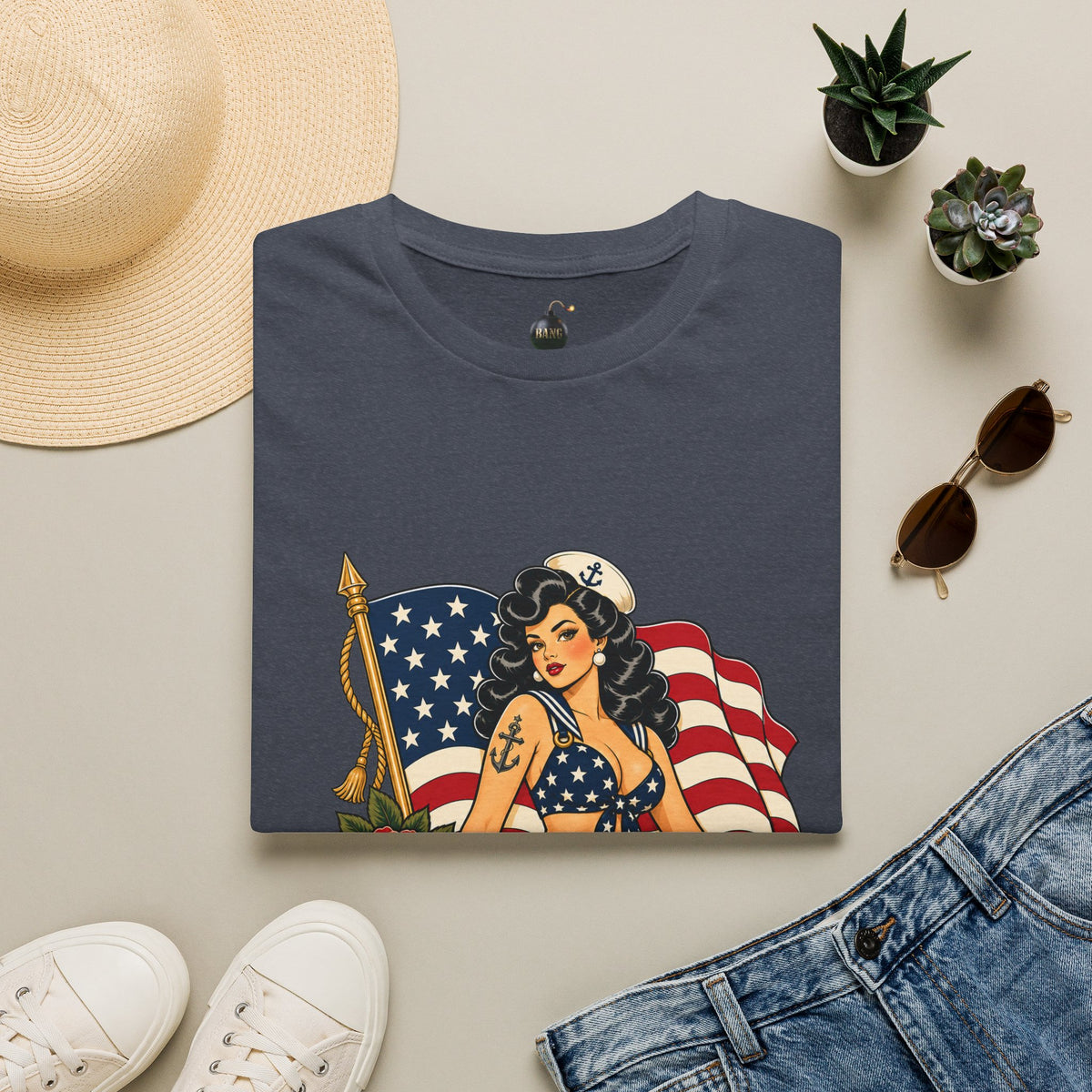 Vintage pin up sailor-patriotic