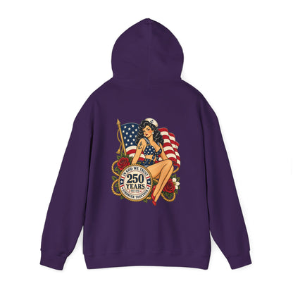 Vintage pin up sailor-patriotic-Hoodie
