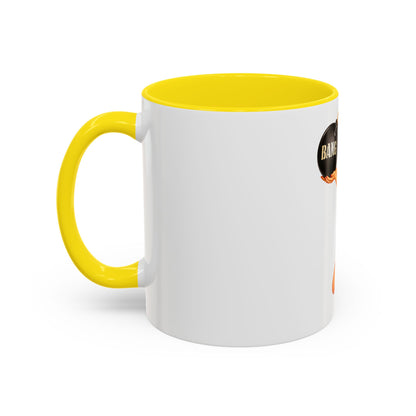 Pinup Bombshell Accent Coffee Mug — Retro 'BANG' Pin-Up Design