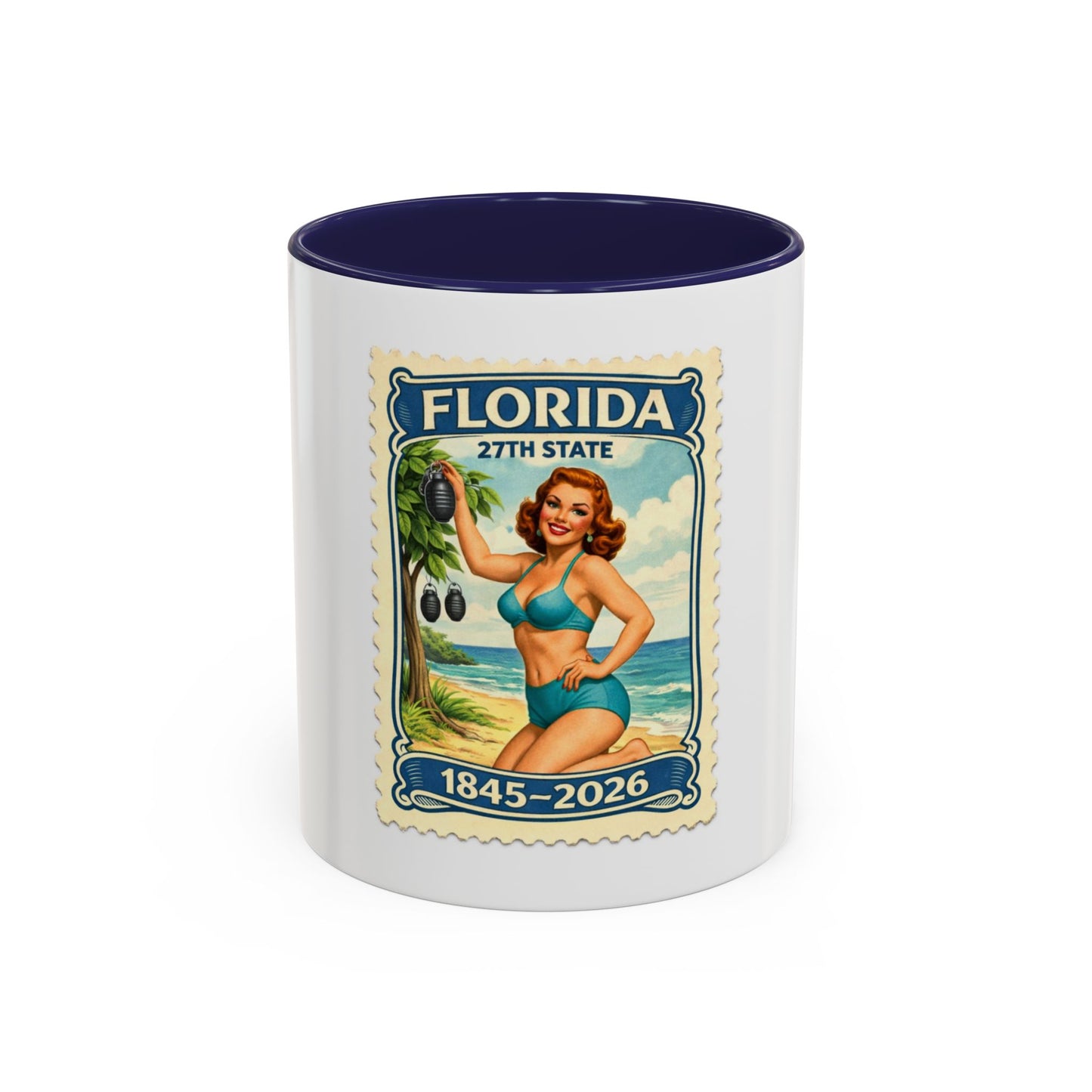 Florida Vintage Pin-Up Coffee Mug — 11/15oz Accent Mug (1845–2026)