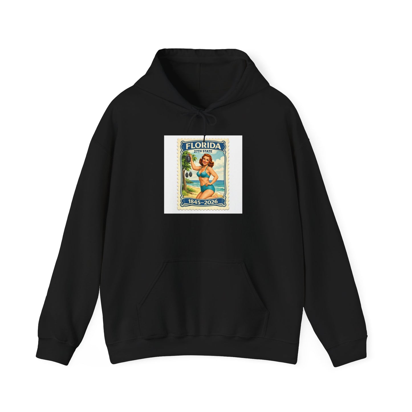 Florida Vintage Pinup Hoodie — Retro Beach Travel Poster Sweatshirt