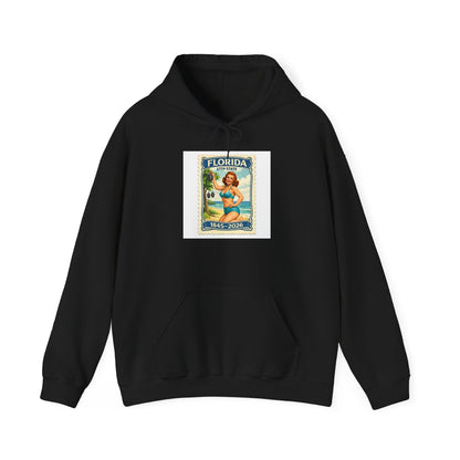 Florida Vintage Pinup Hoodie — Retro Beach Travel Poster Sweatshirt