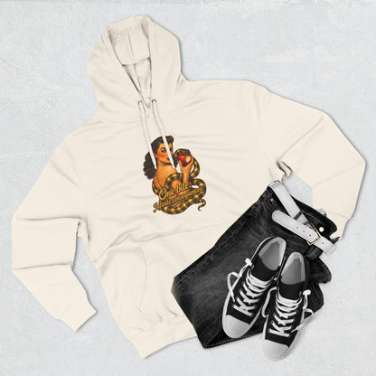 Vintage Pinup Hoodie - "One Bite and You’re Mine" Retro Tattoo Design