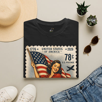 Vintage American Pin Up-US Stamp