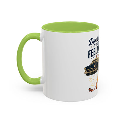 Retro Pin-Up 'Don't Let Your Feelings Become Felonies Coffee Mug