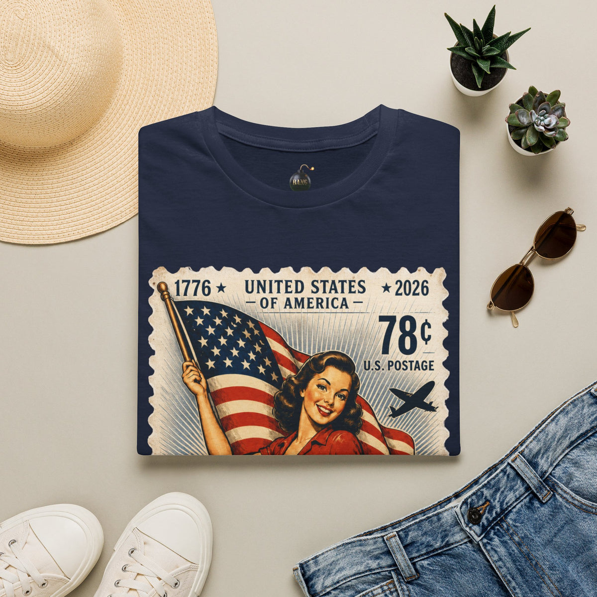 Vintage American Pin Up-US Stamp
