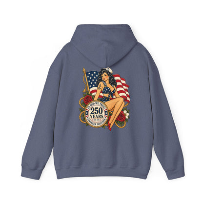 Vintage pin up sailor-patriotic-Hoodie