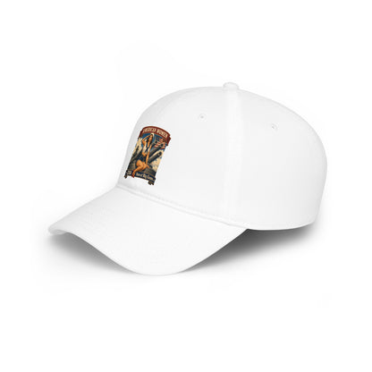 Low Profile Baseball Cap — "American Women" Vintage Pin-Up Patch