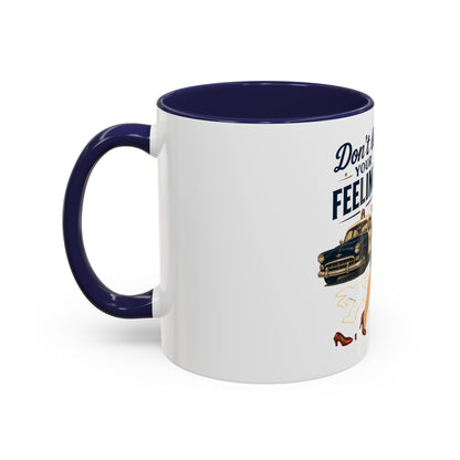 Retro Pin-Up 'Don't Let Your Feelings Become Felonies Coffee Mug