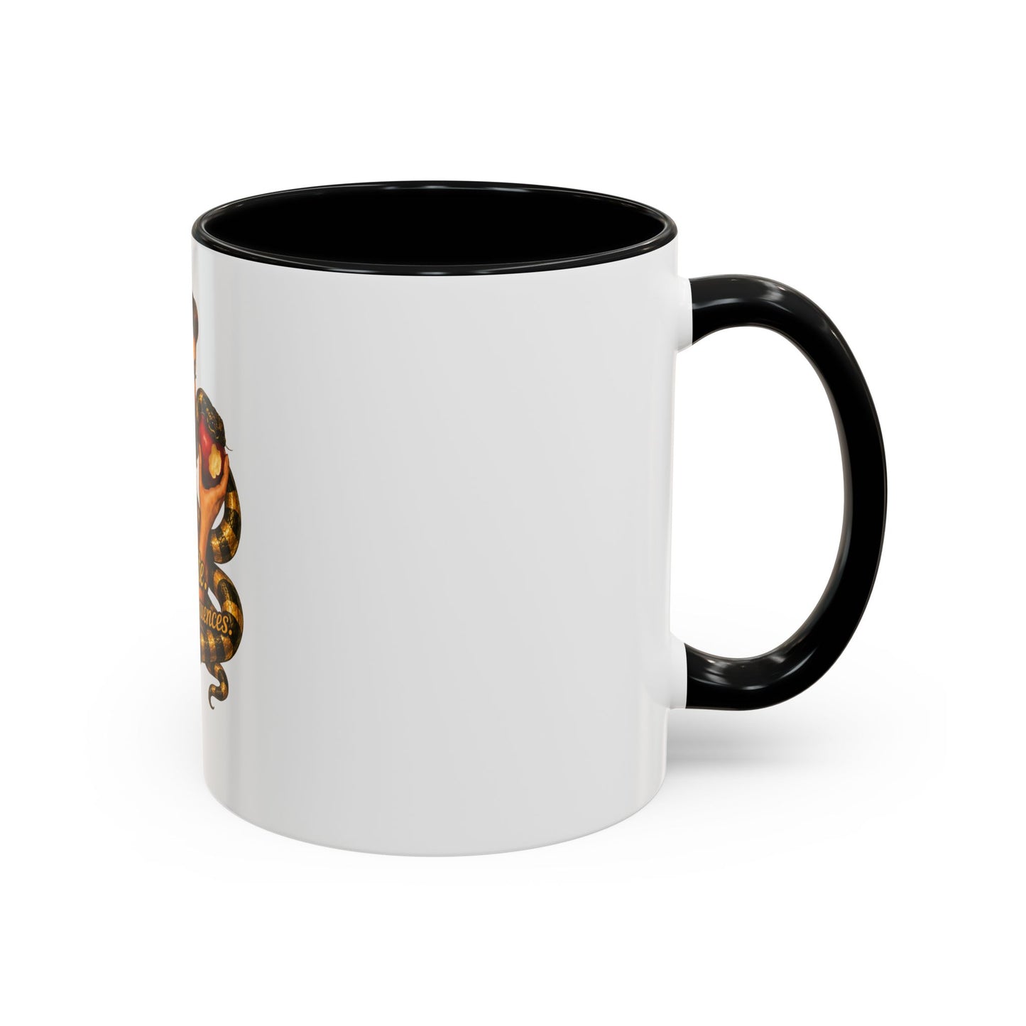 Vintage Pinup Coffee Mug — "One Bite... Infinite Consequences"