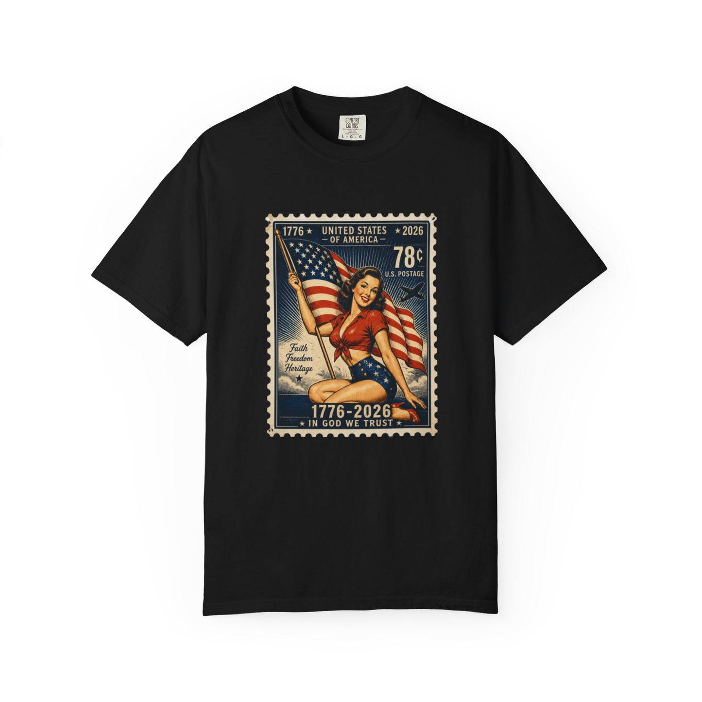 Vintage Patriotic Stamp T-Shirt