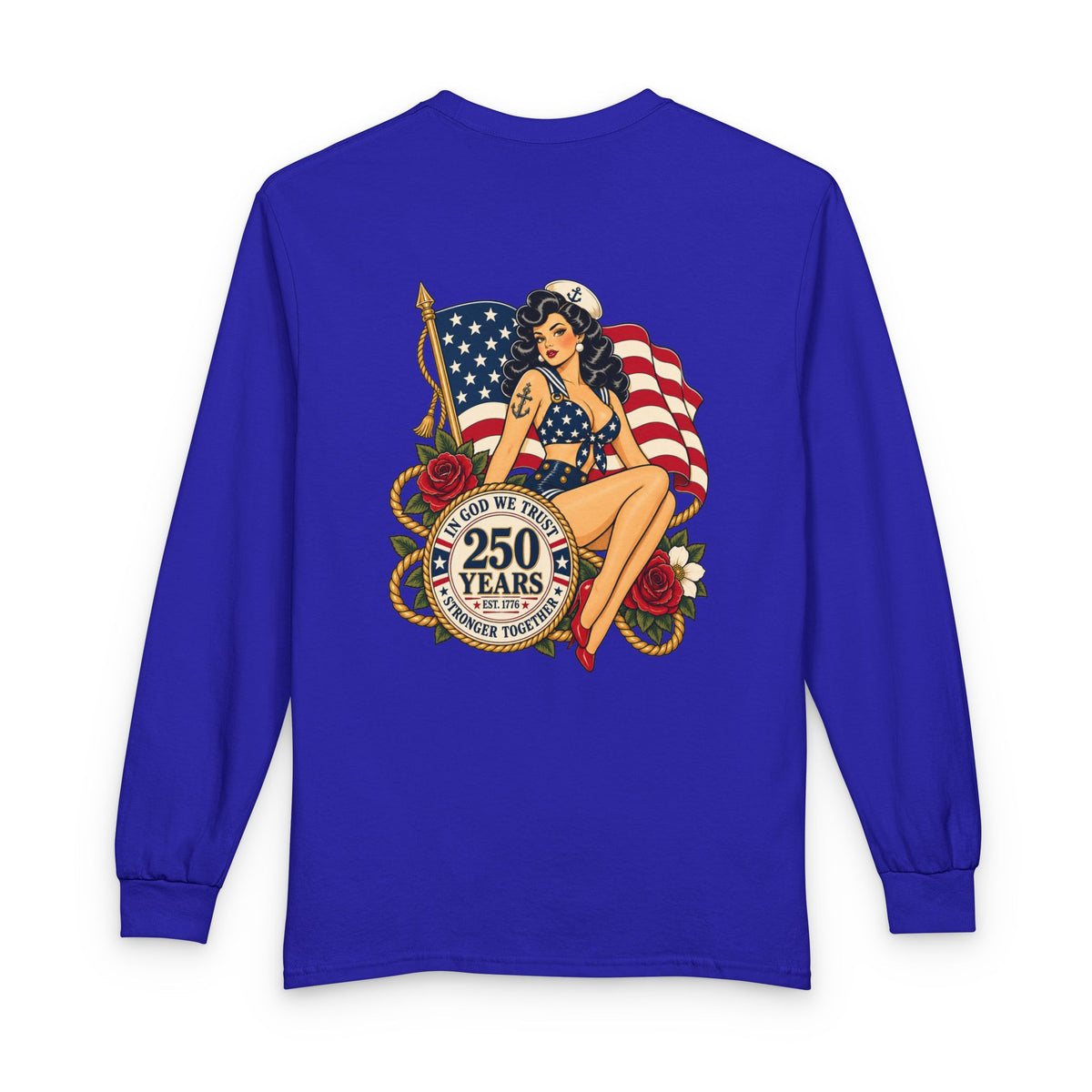 Patriot Pin Up Sailor - Long Sleeve T-Shirt