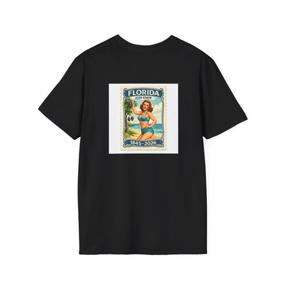 Florida Vintage Pinup T-Shirt — "Florida 27th State" Retro Beach Tee
