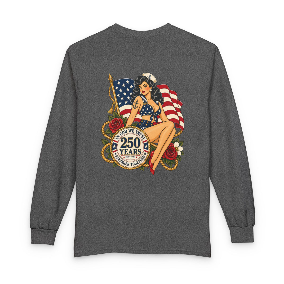 Patriot Pin Up Sailor - Long Sleeve T-Shirt