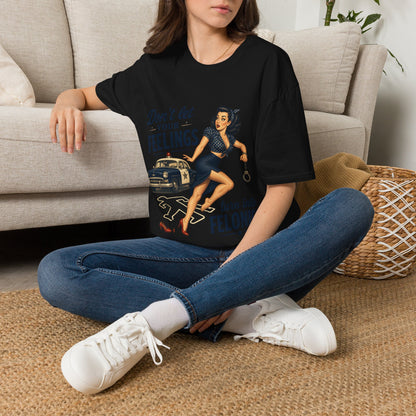 Don't Let Your Feelings Turn into Felonies" - short sleeve t-shirt